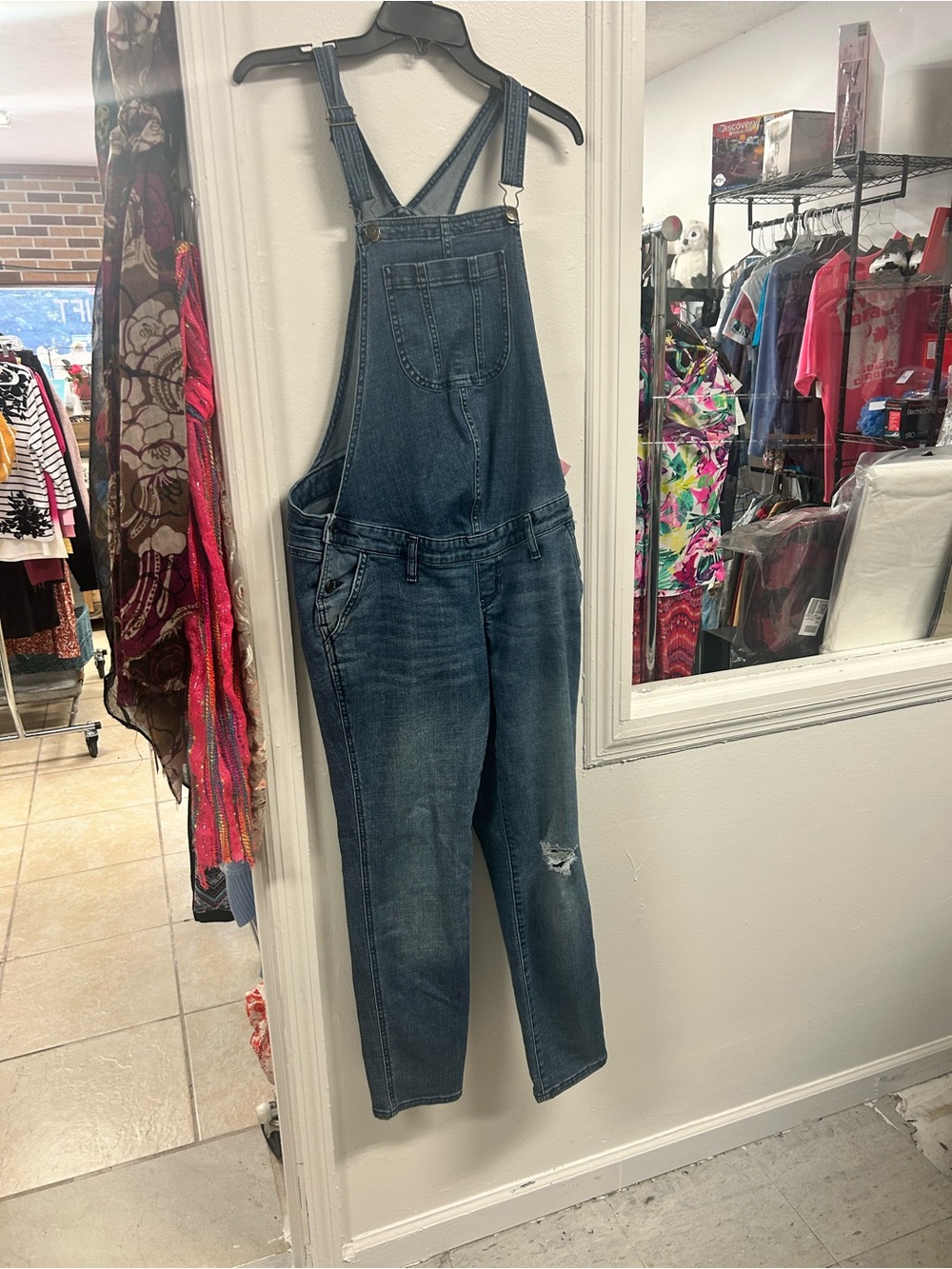 Sonoma Light Blue Denim Overalls Maternity Medium